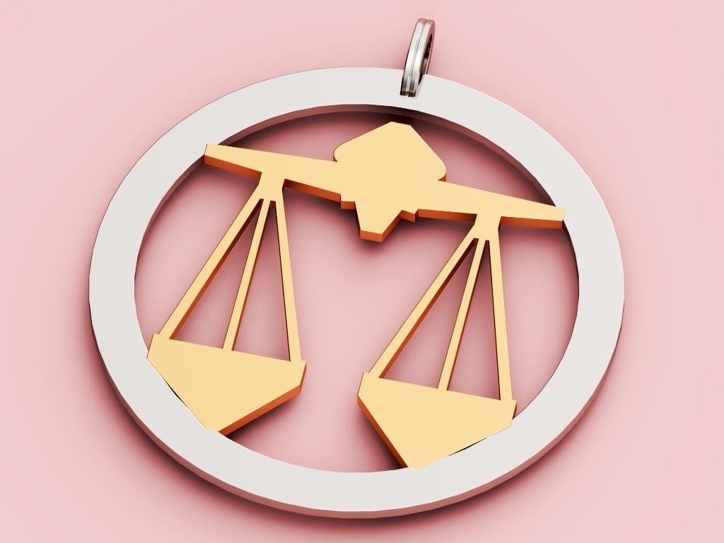 Libra Pendant 3D print model_1