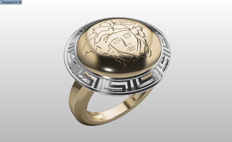 medusa ring 3D print model_16