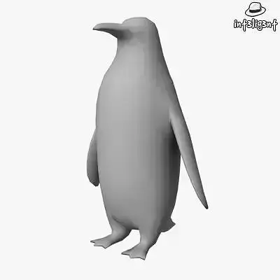 Low Poly Penguin Low-poly 3D model