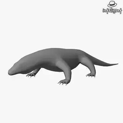 Low Poly Komodo Dragon Low-poly 3D model