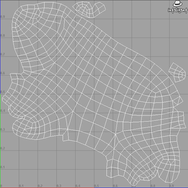 Panda bear Low-poly 3D model_7