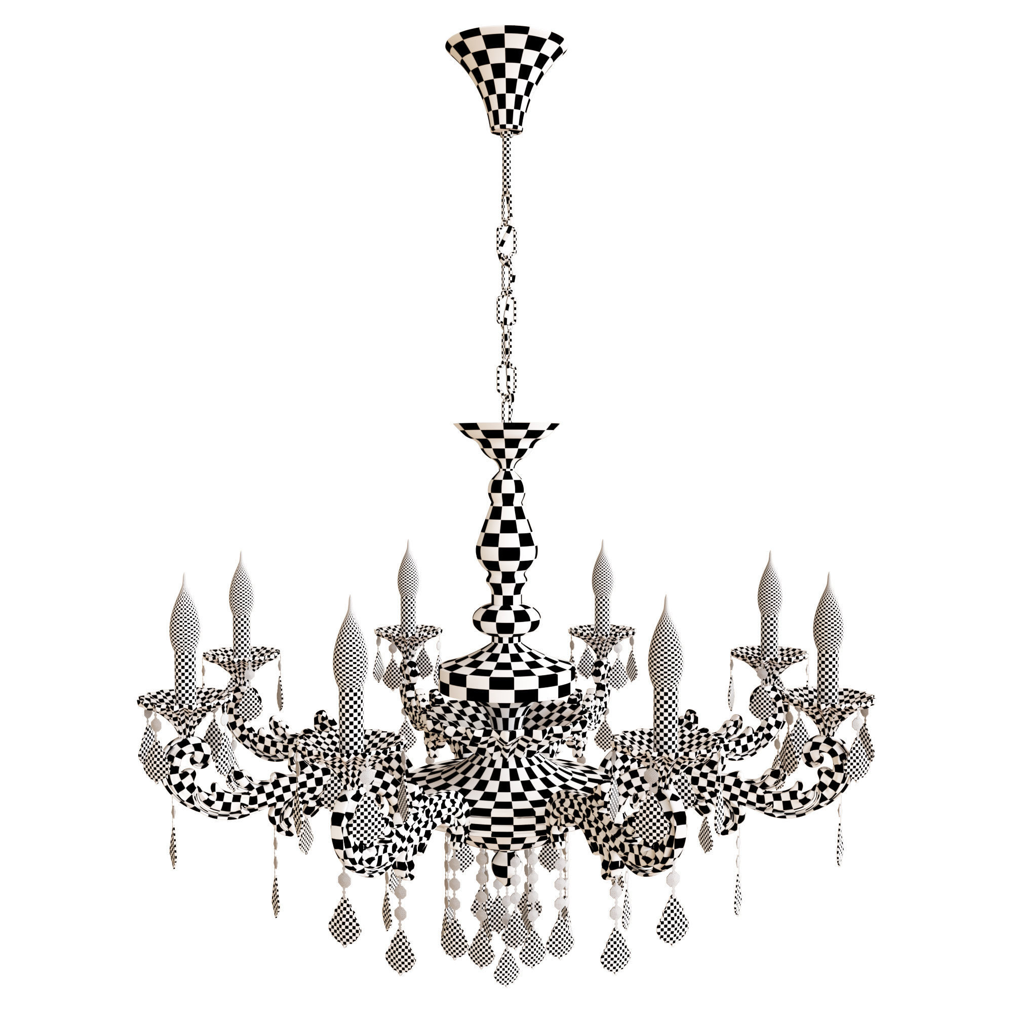 Classic Chandelier 003 3D model_4