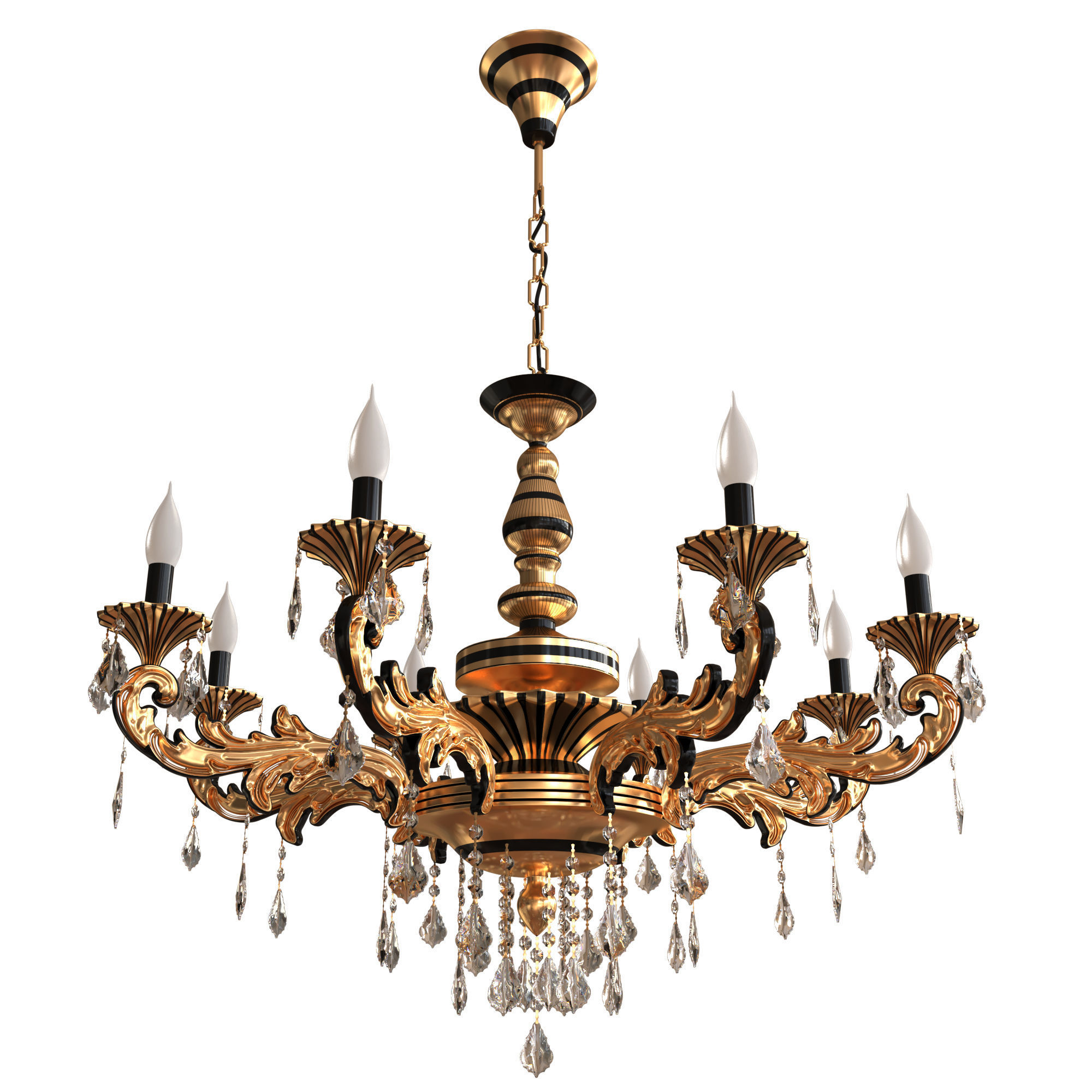 Classic Chandelier 003 3D model_1