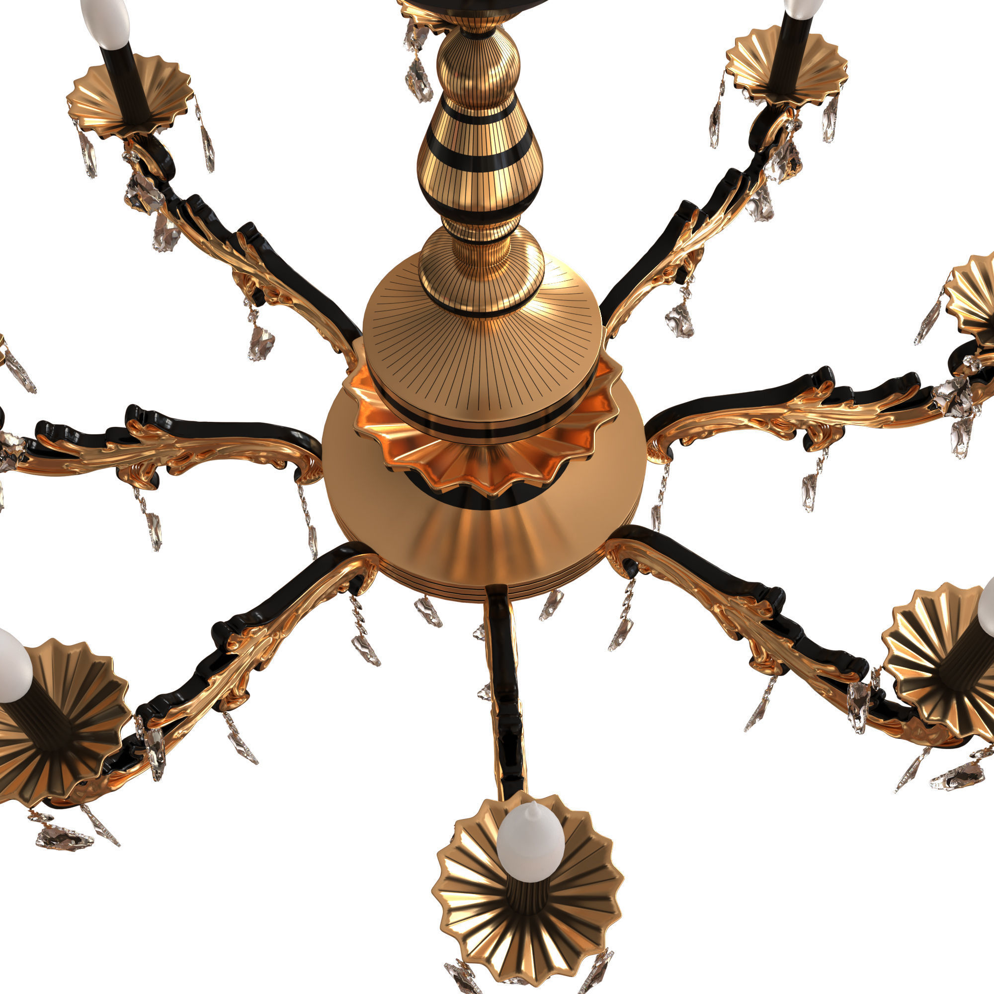 Classic Chandelier 003 3D model_2