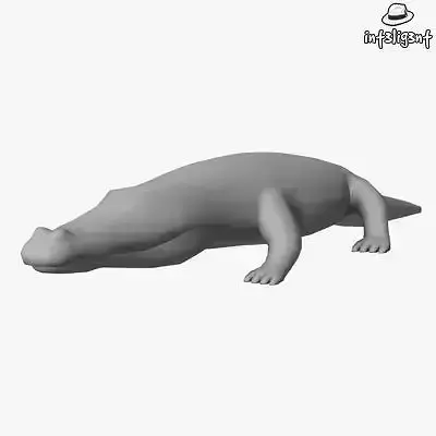 Low Poly Crocodile alligator