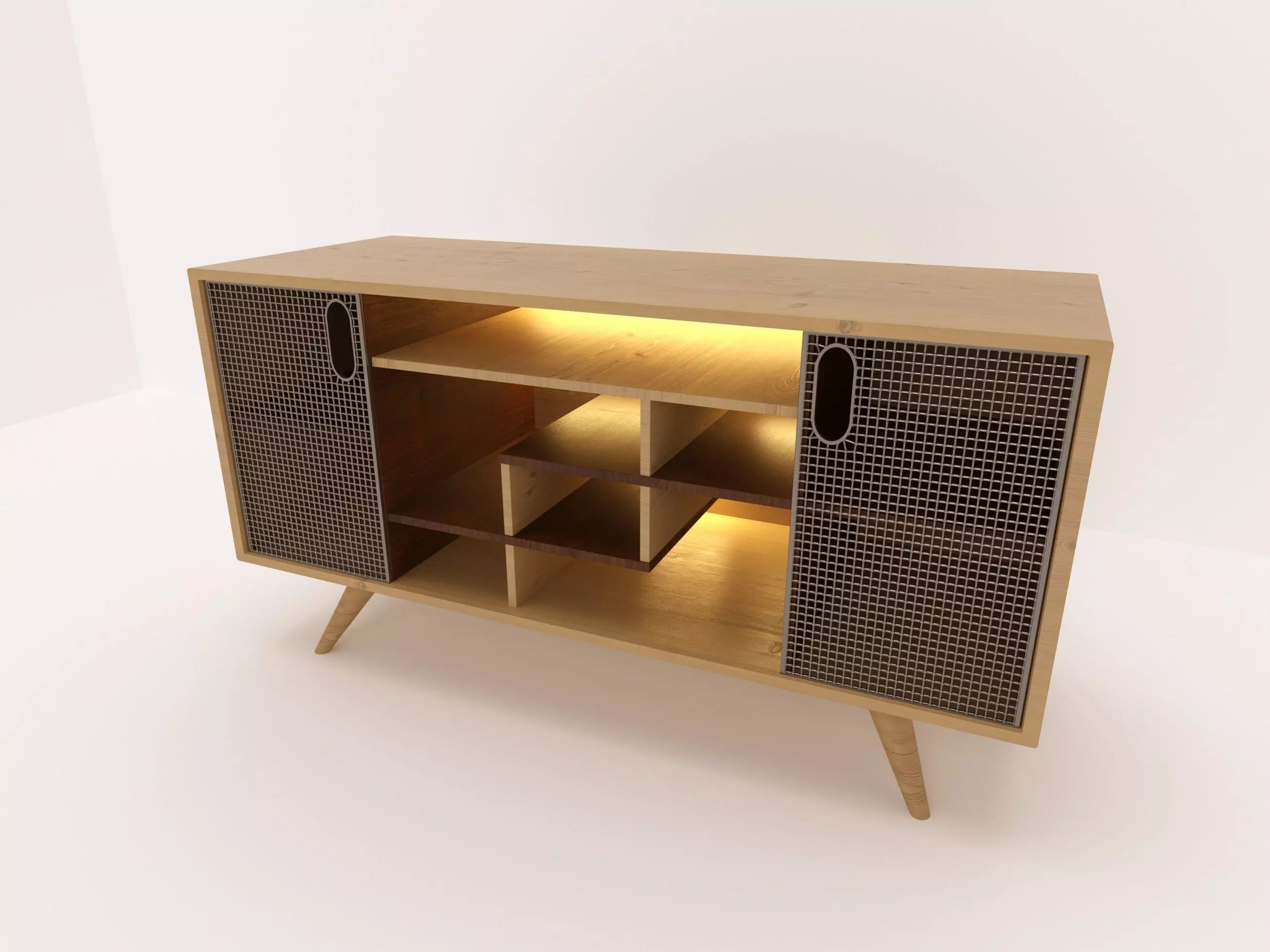 Curbstone modern sideboard 3D model_0