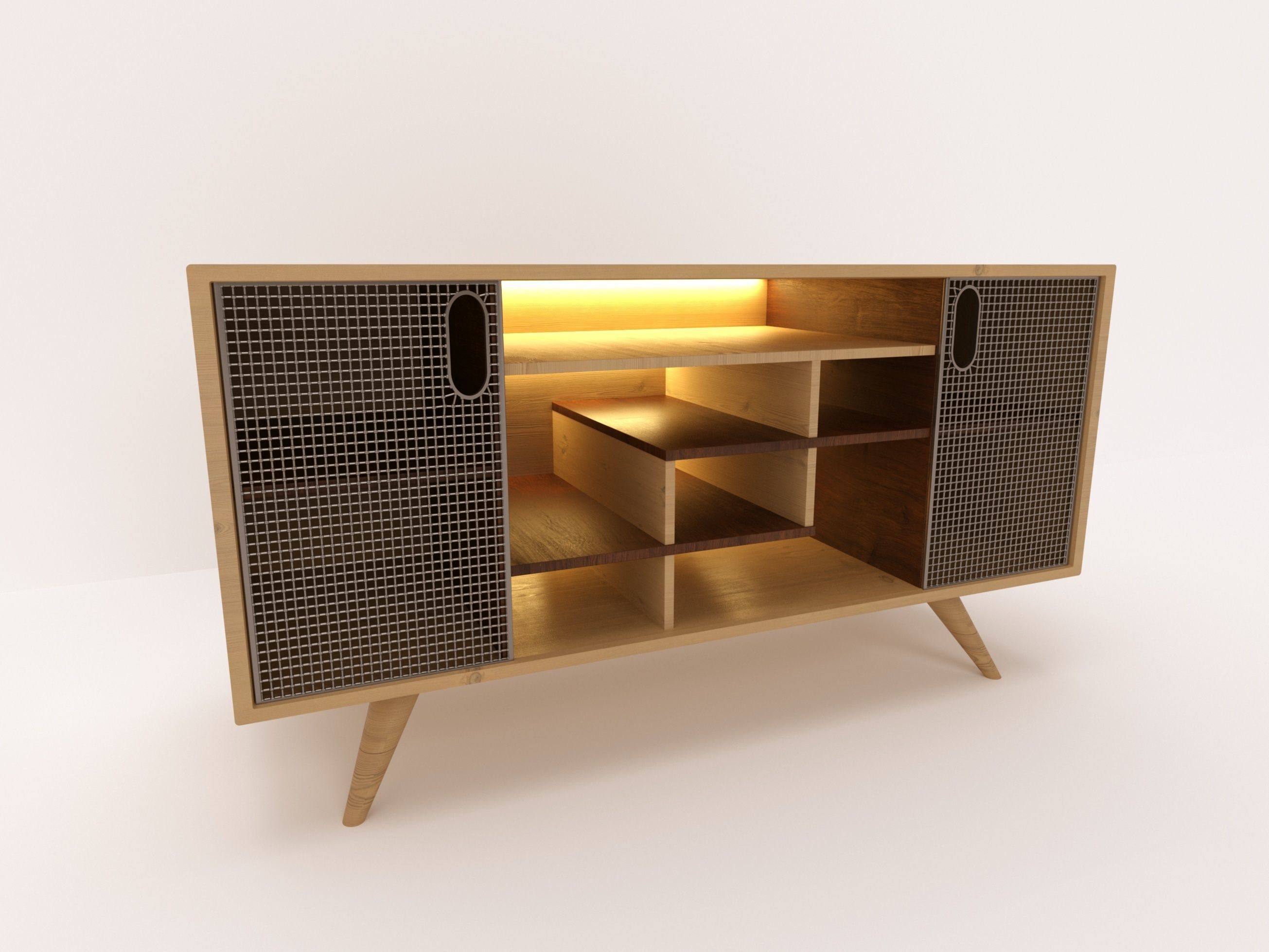 Curbstone modern sideboard 3D model_2