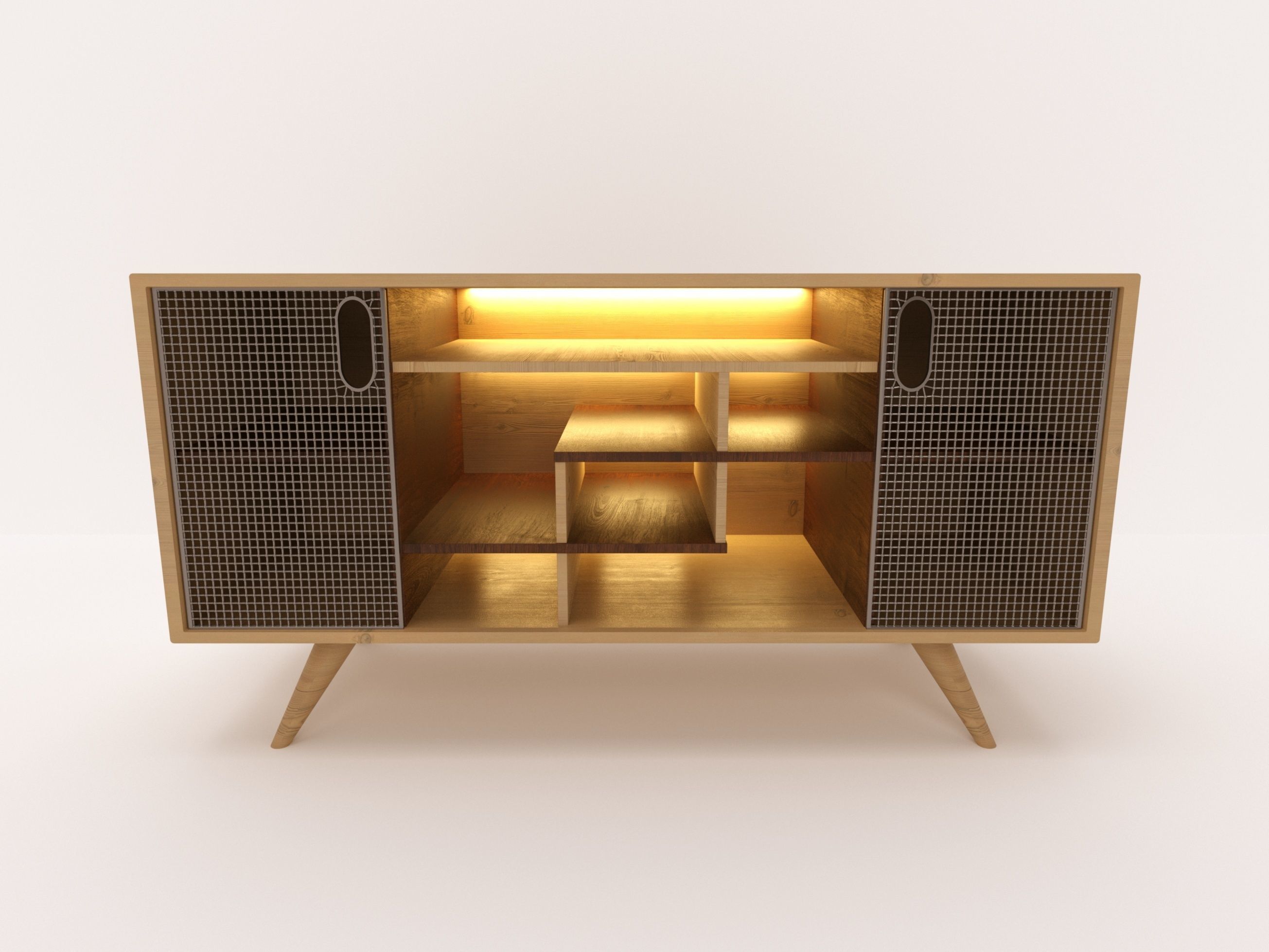 Curbstone modern sideboard 3D model_1