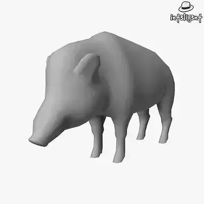 Low Poly Boar