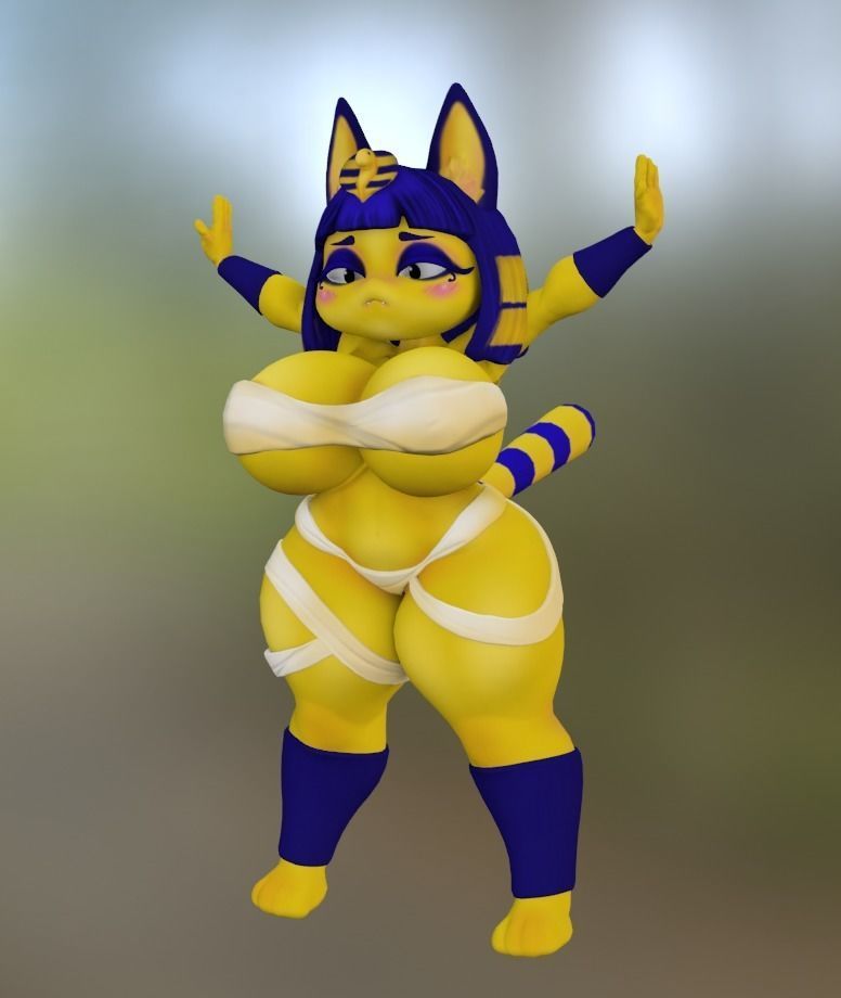 Ankha egyptian cat Low-poly 3D model_5
