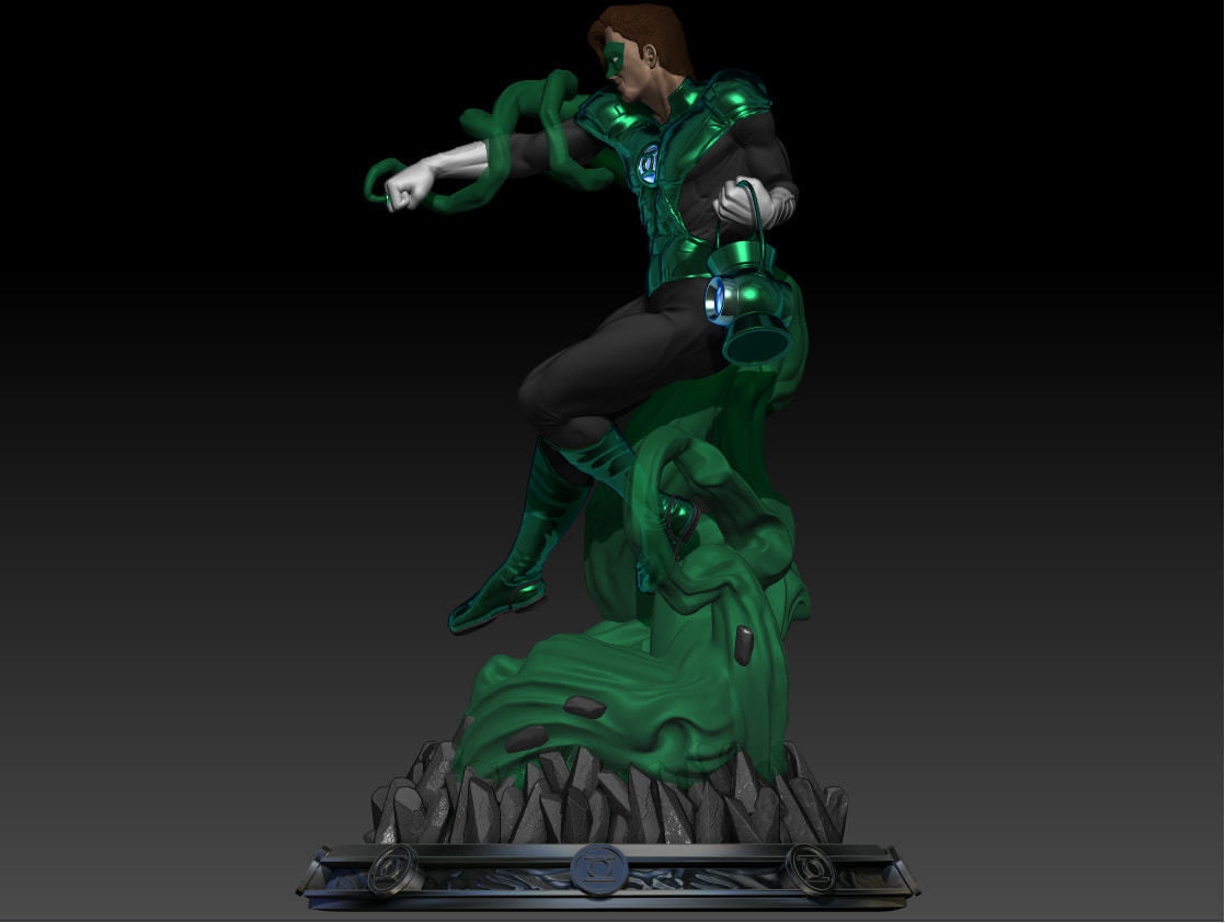 Green Lantern Fan art 3D print model_2