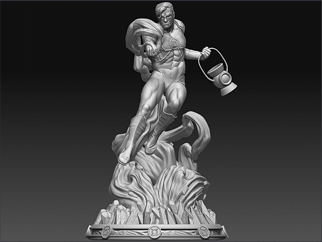 Green Lantern Fan art 3D print model_1