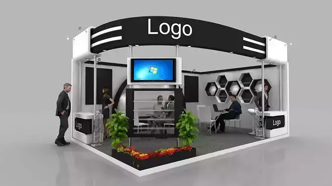 Exhibition stand 06 X 04 sqm 3D model