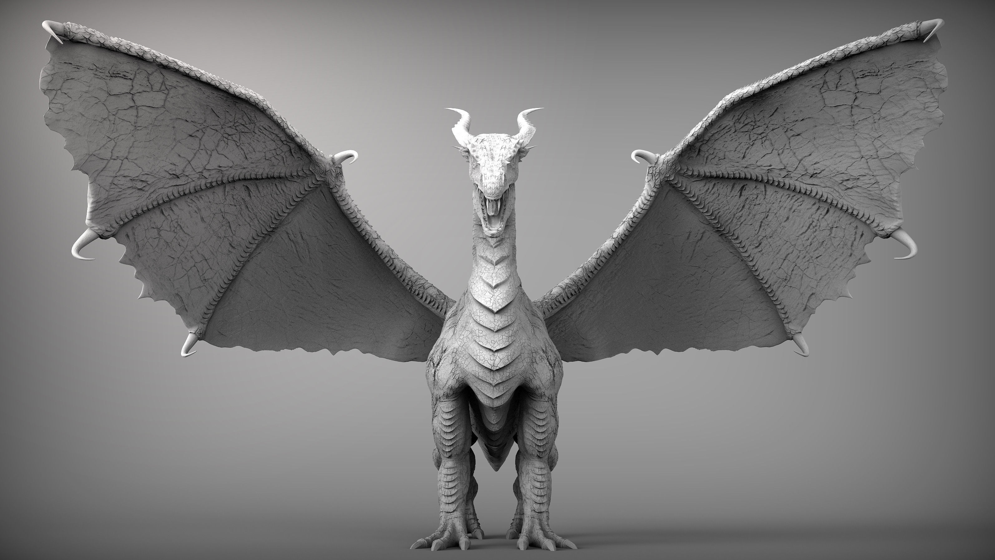 Zbrush Dragon 3D model_3