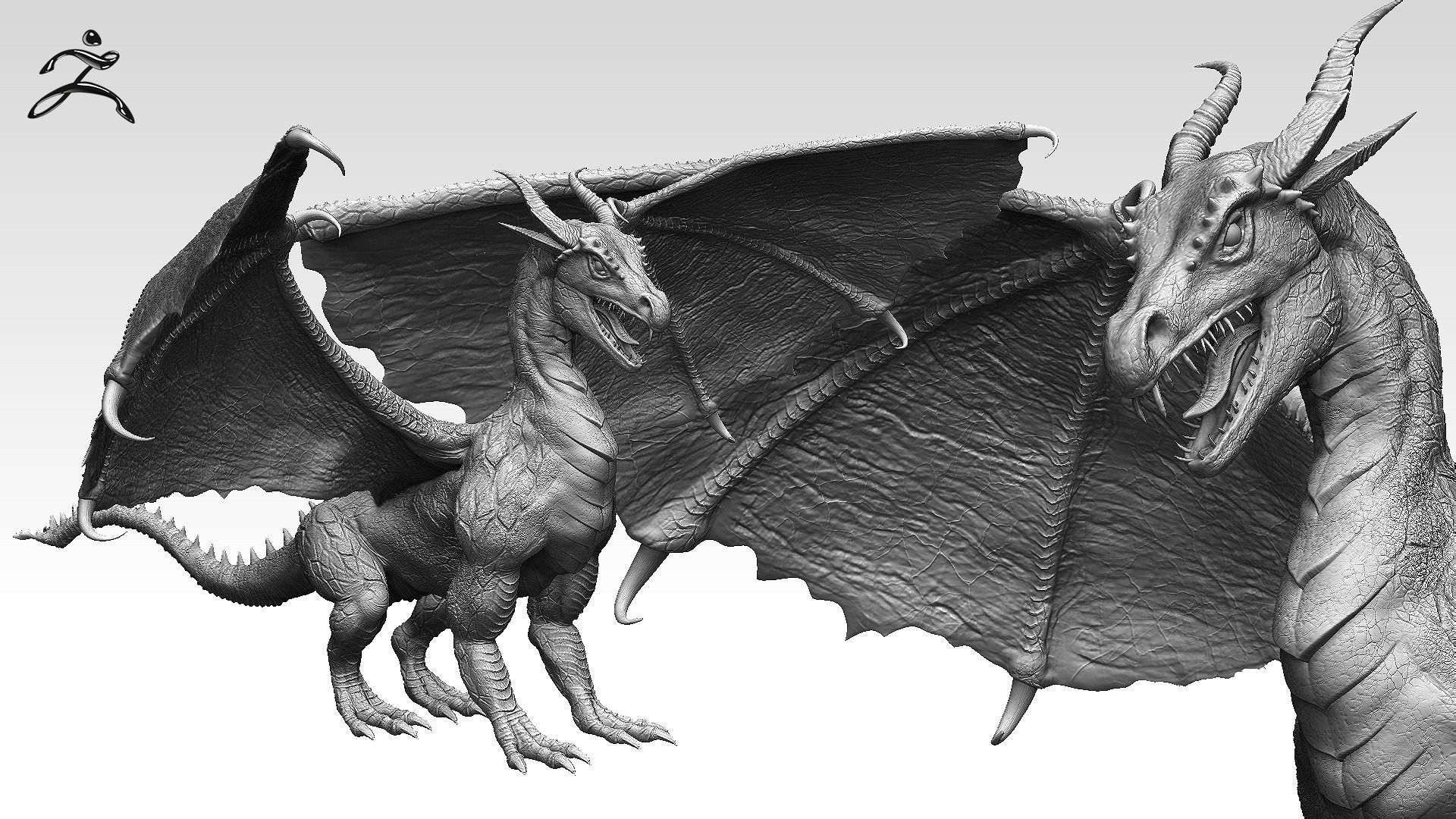 Zbrush Dragon 3D model_5