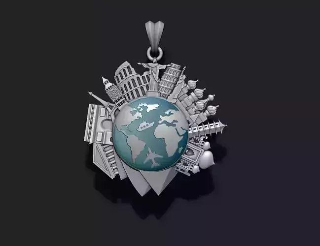 traveller travel pendant 3D print model