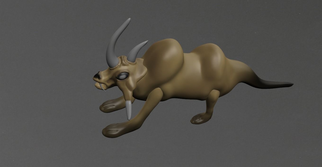 Wild Animal Low-poly 3D model_1