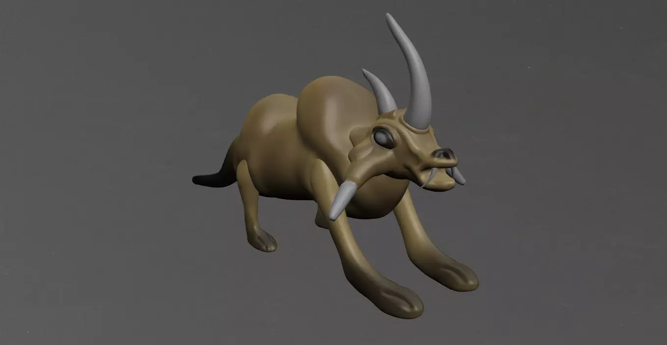 Wild Animal Low-poly 3D model_0