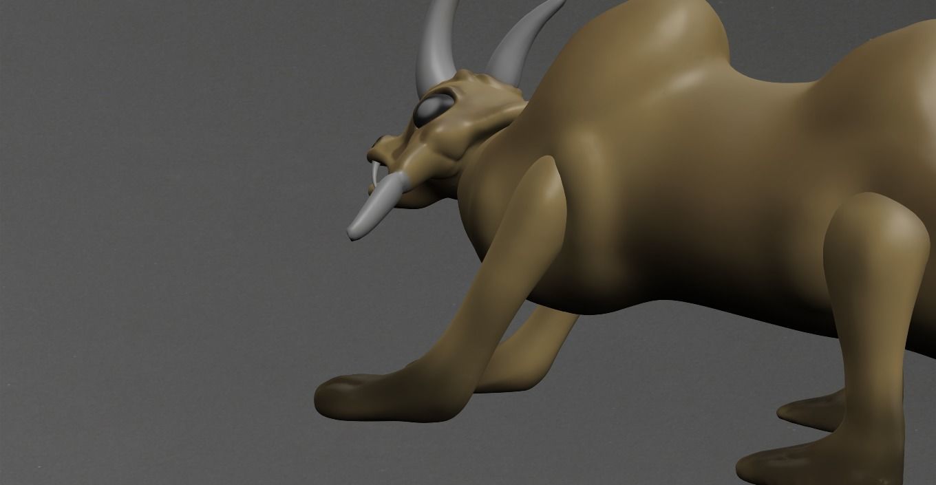 Wild Animal Low-poly 3D model_9