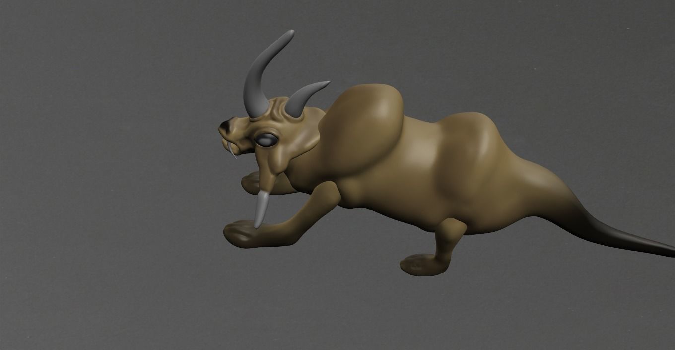 Wild Animal Low-poly 3D model_2