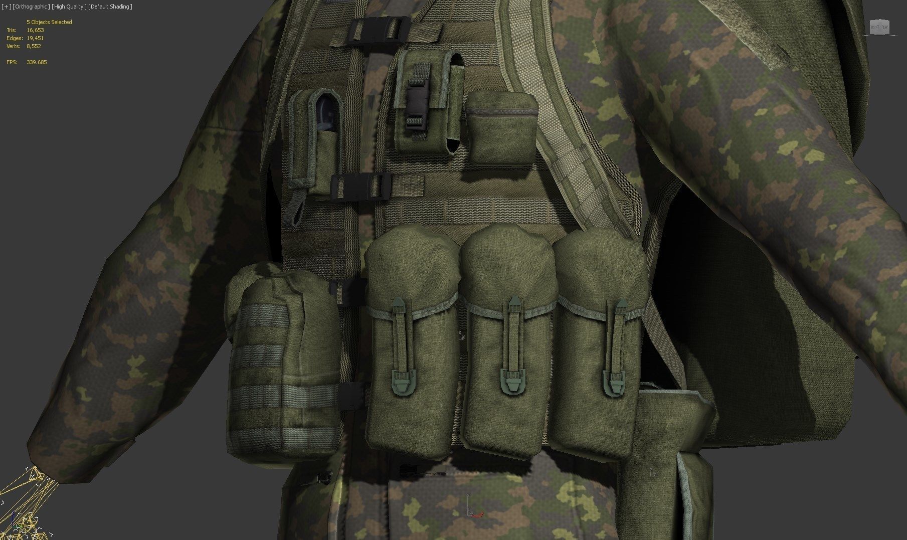 Finnish Infantry Soldier M05 Uniform Low-poly 3D model_13