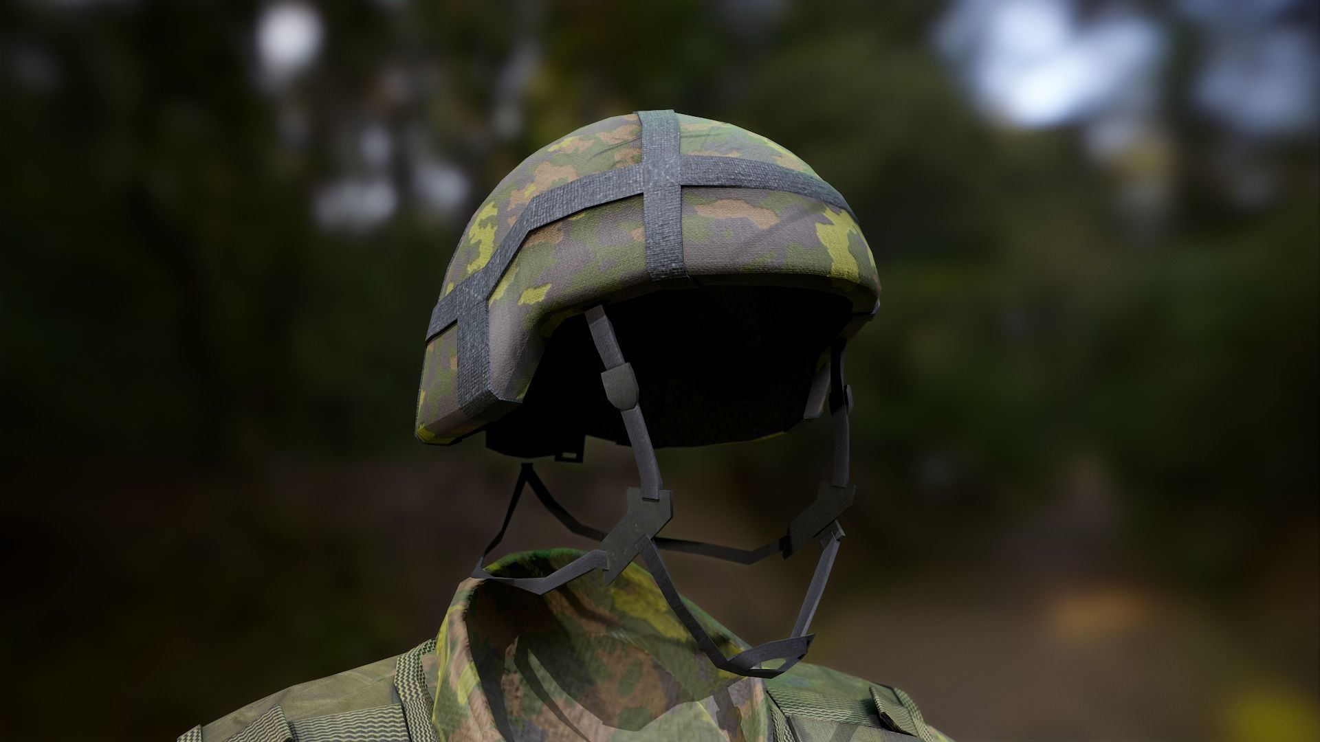 Finnish Infantry Soldier M05 Uniform Low-poly 3D model_8
