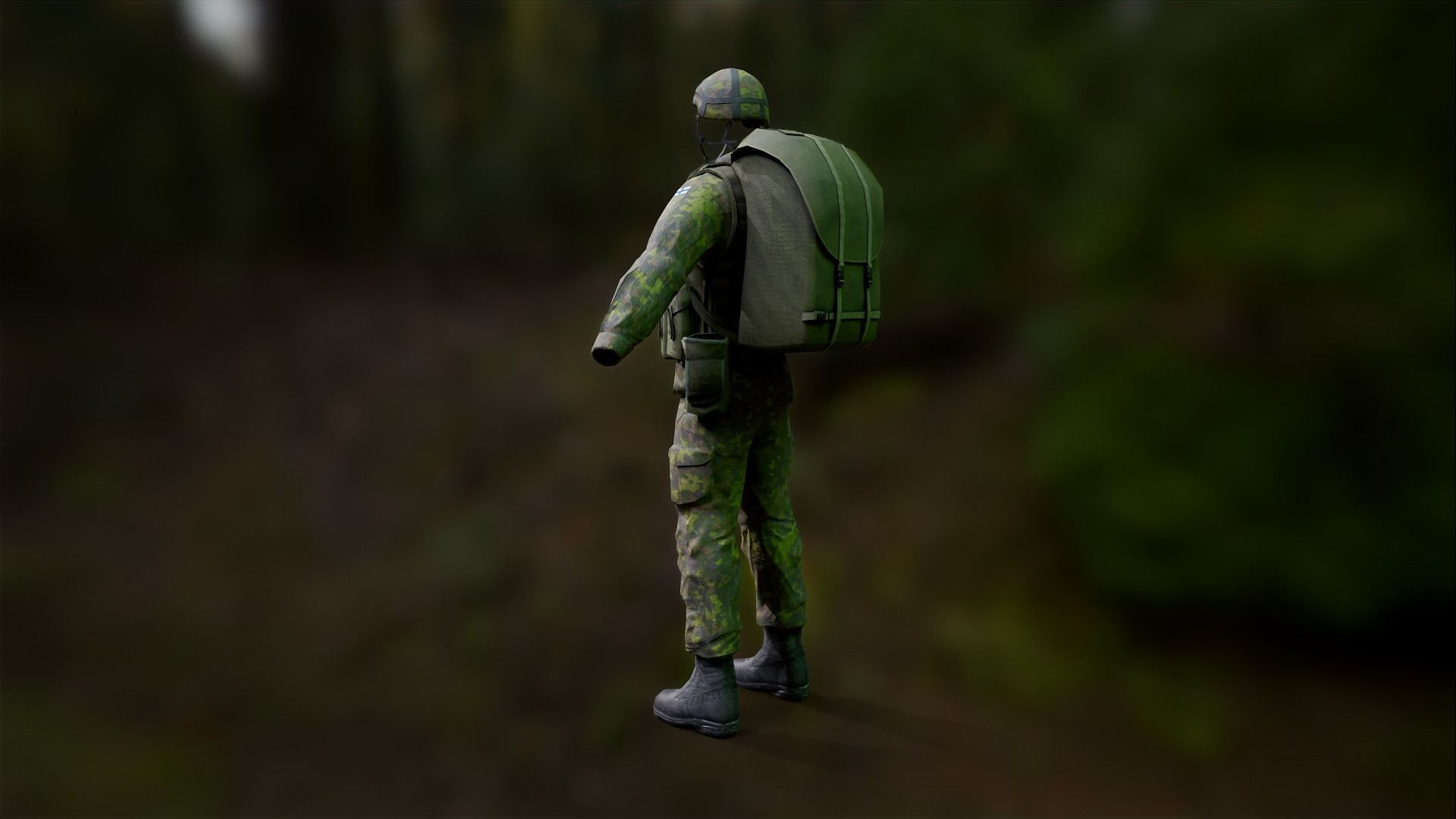 Finnish Infantry Soldier M05 Uniform Low-poly 3D model_5