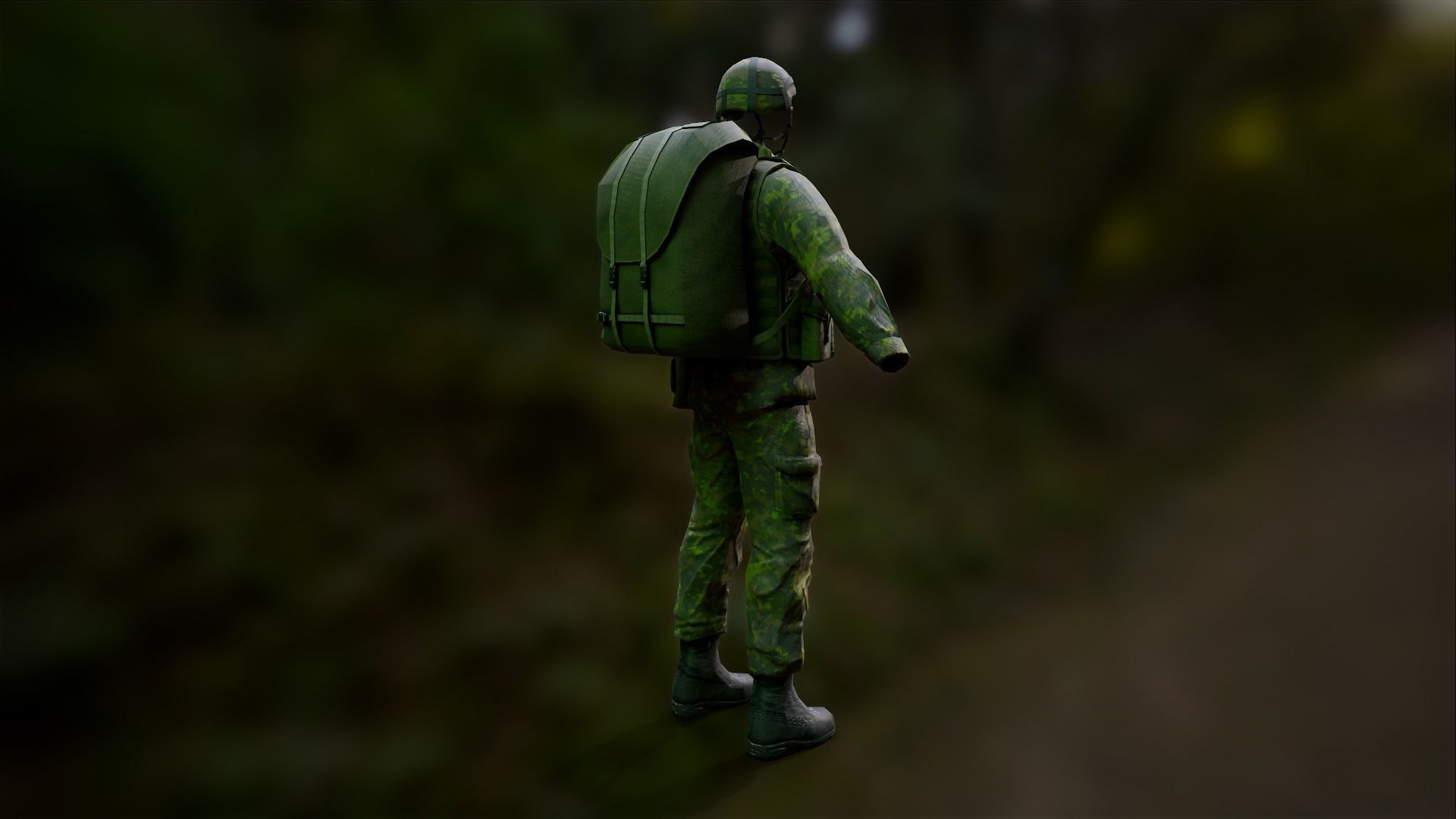 Finnish Infantry Soldier M05 Uniform Low-poly 3D model_6