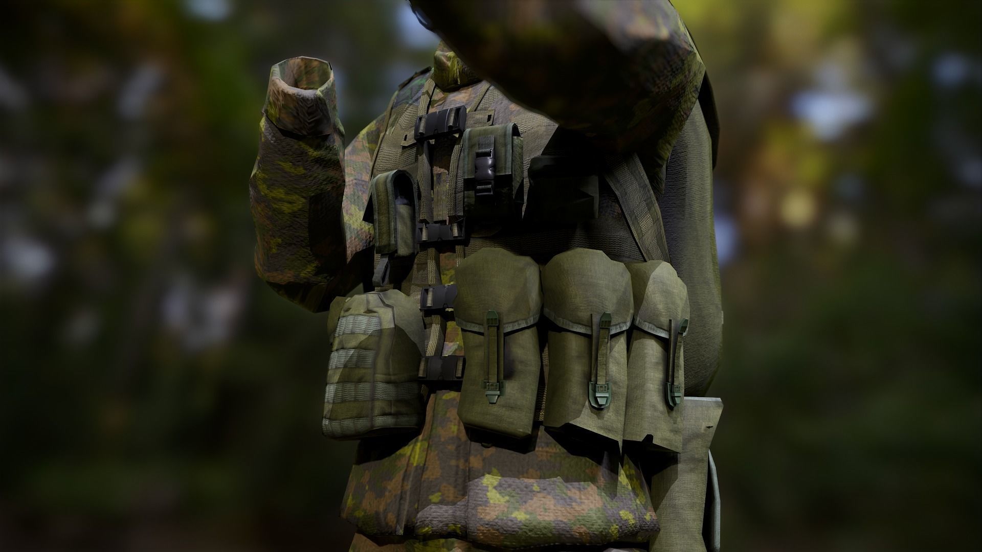 Finnish Infantry Soldier M05 Uniform Low-poly 3D model_9