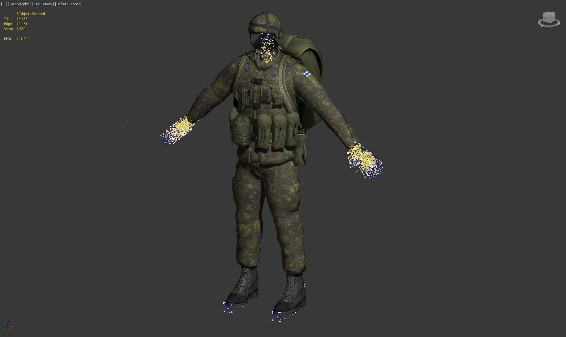 Finnish Infantry Soldier M05 Uniform Low-poly 3D model_11