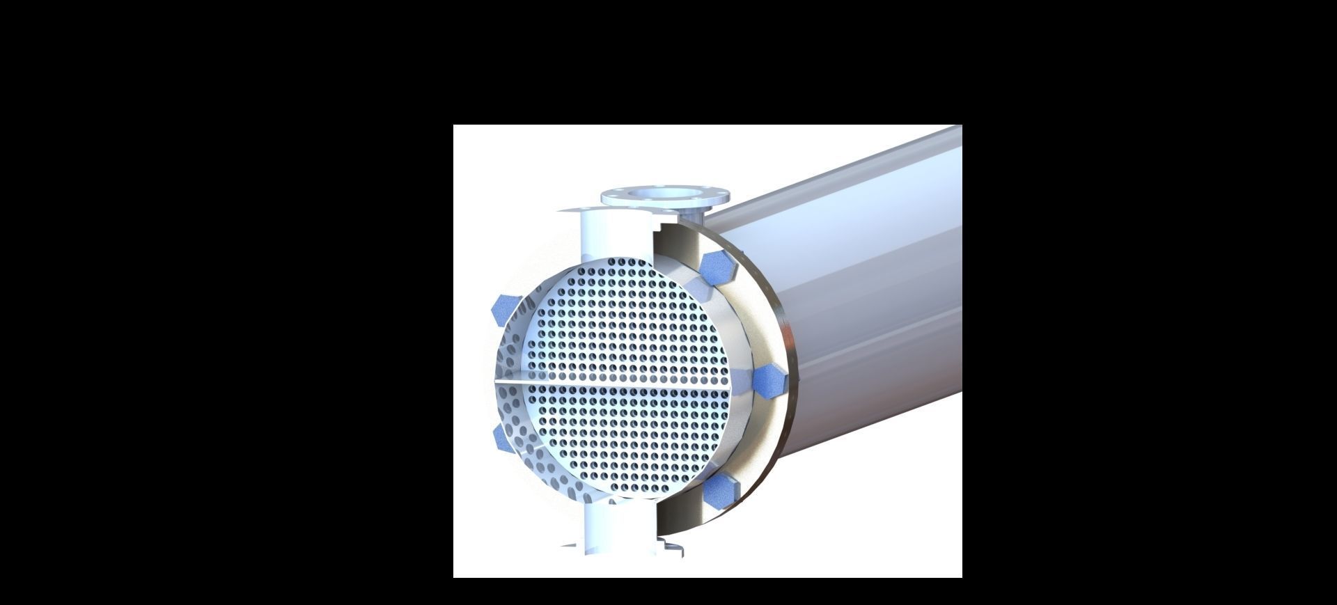 Shell and Tube Heat Exchange free 3D model | CGTrader