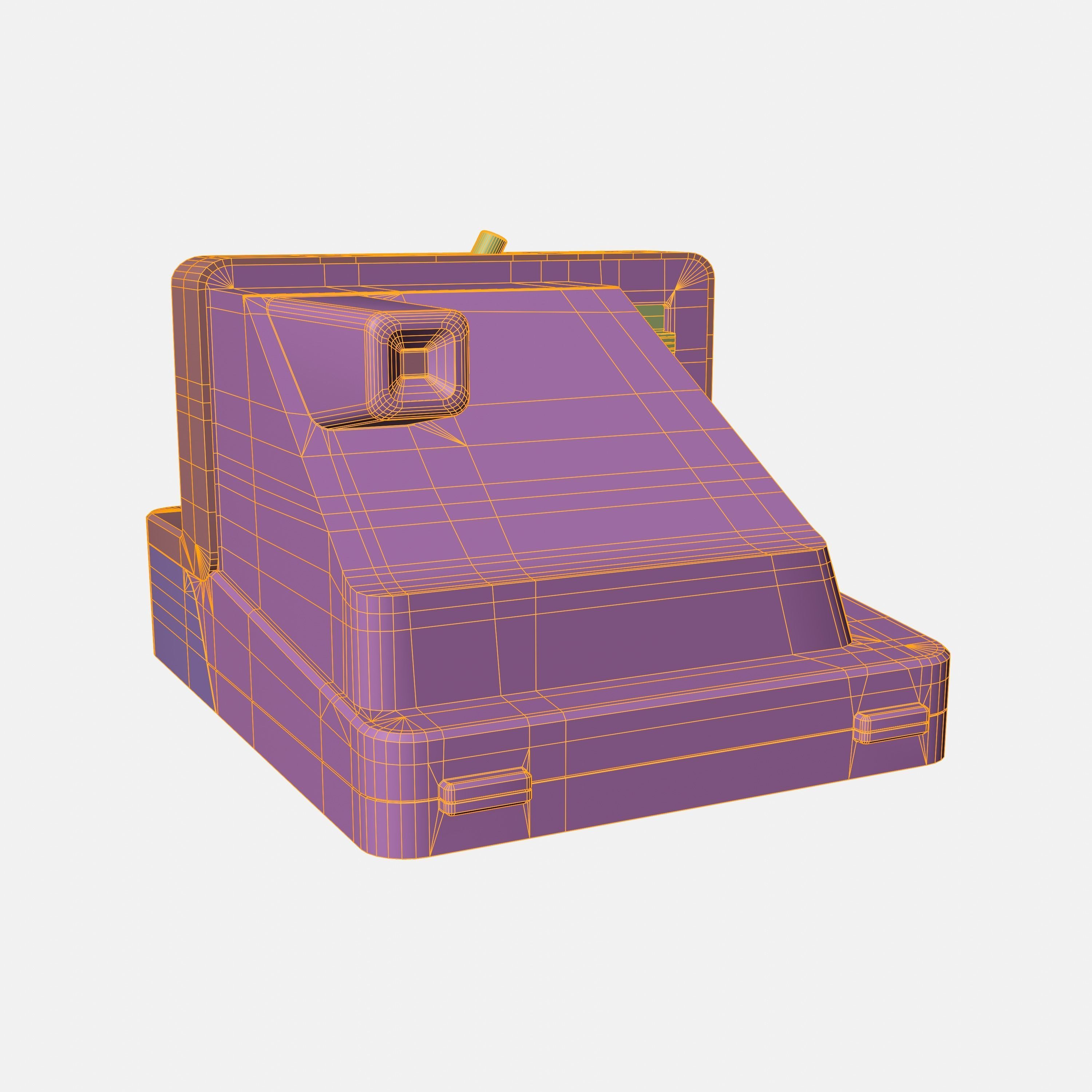 Polaroid Camera Pack - Include Skins Black-Blue-White Low-poly 3D model_11