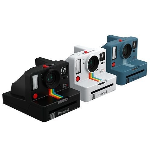 Polaroid Camera Pack - Include Skins Black-Blue-White  Low-poly 3D model