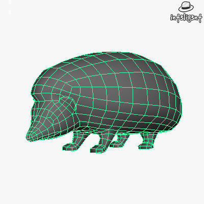 Low Poly Hedgehog Low-poly 3D model_3