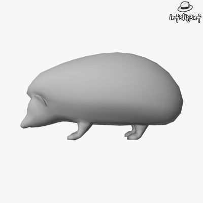 Low Poly Hedgehog Low-poly 3D model_1