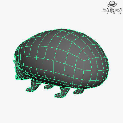 Low Poly Hedgehog Low-poly 3D model_5