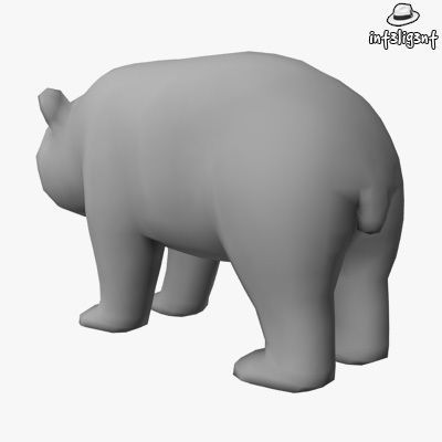 Low Poly Panda bear Low-poly 3D model_2