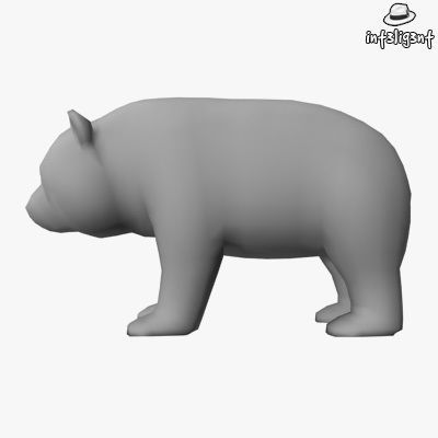 Low Poly Panda bear Low-poly 3D model_1