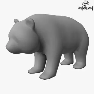 Low Poly Panda bear Low-poly 3D model_0
