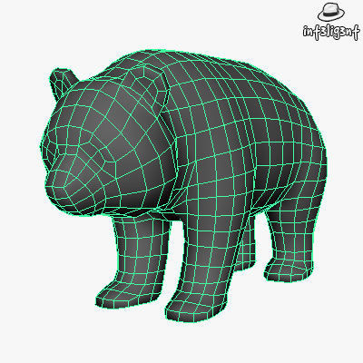 Low Poly Panda bear Low-poly 3D model_3