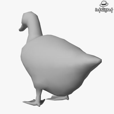 Low Poly Duck Low-poly 3D model_2