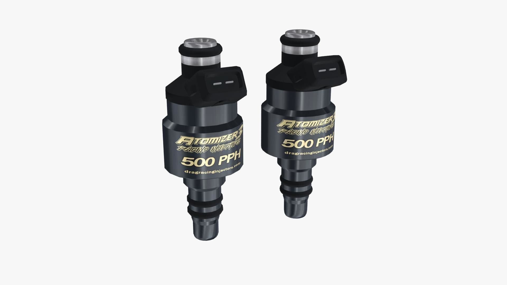 Billet Atomizer3 Fuel Injector - 500 PPH Low-poly 3D model_6