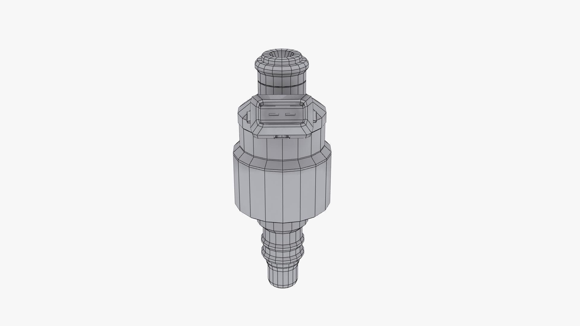 Billet Atomizer3 Fuel Injector - 500 PPH Low-poly 3D model_11