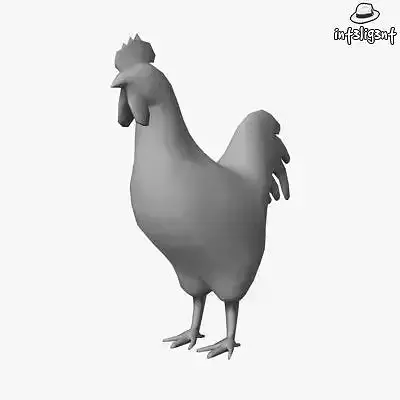 Low Poly Rooster