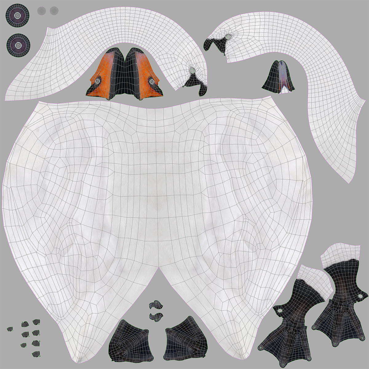 Waterfowl Collection two swans 3D model_15