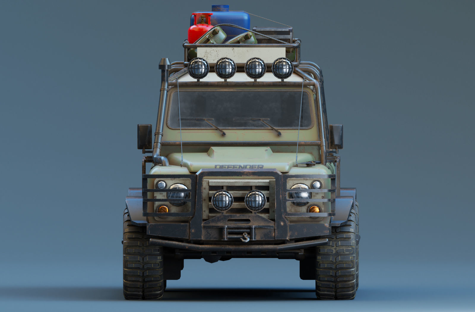 Land Rover Defender 110 Low Poly 3D model Low-poly 3D model_1