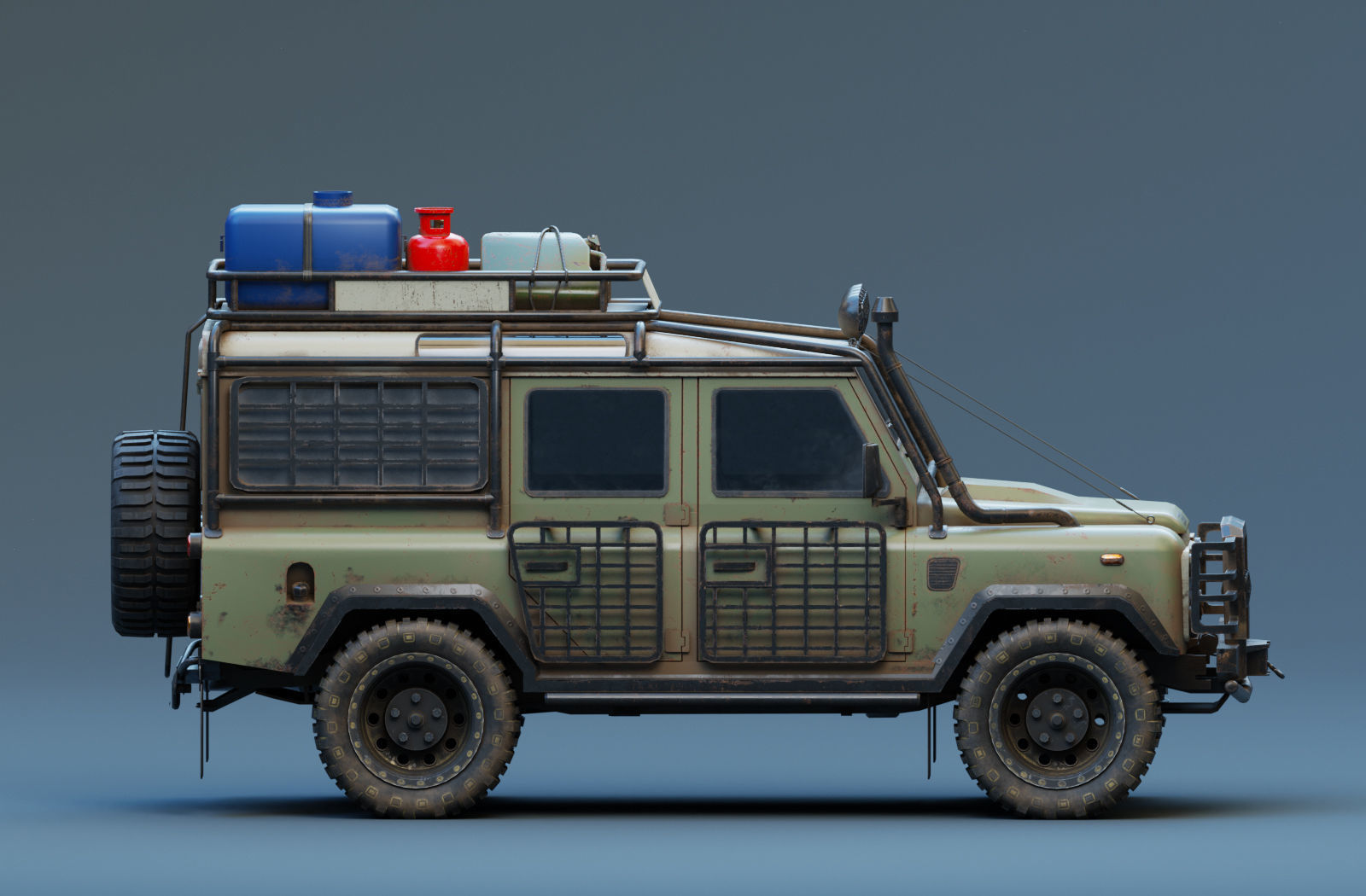 Land Rover Defender 110 Low Poly 3D model Low-poly 3D model_10
