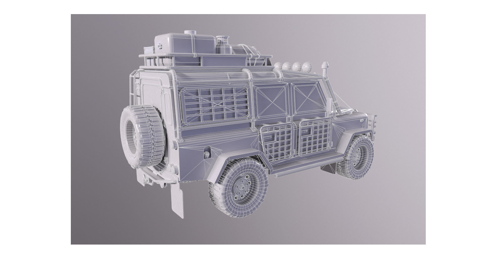 Land Rover Defender 110 Low Poly 3D model Low-poly 3D model_13