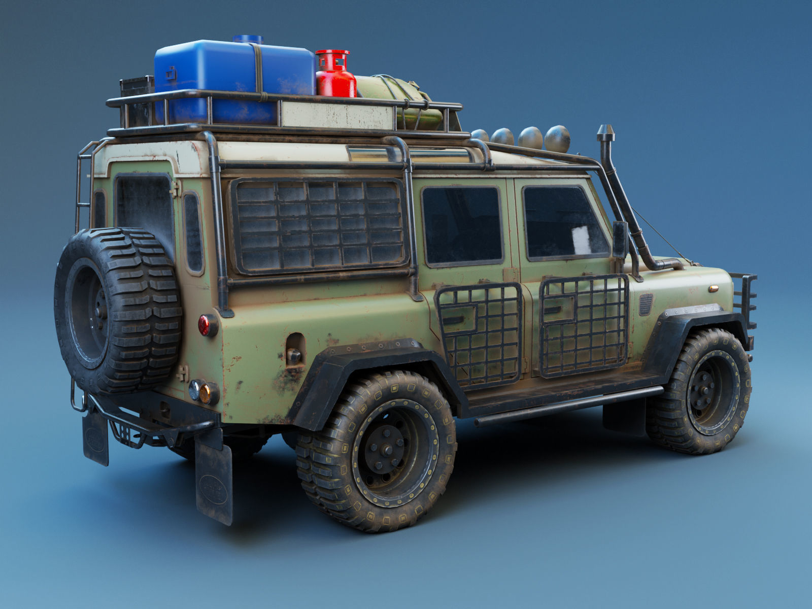 Land Rover Defender 110 Low Poly 3D model Low-poly 3D model_6