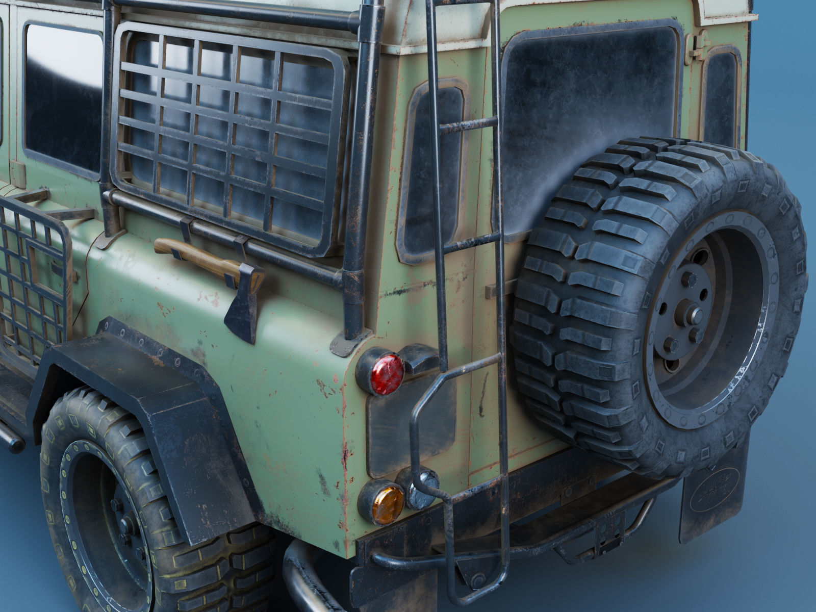 Land Rover Defender 110 Low Poly 3D model Low-poly 3D model_8